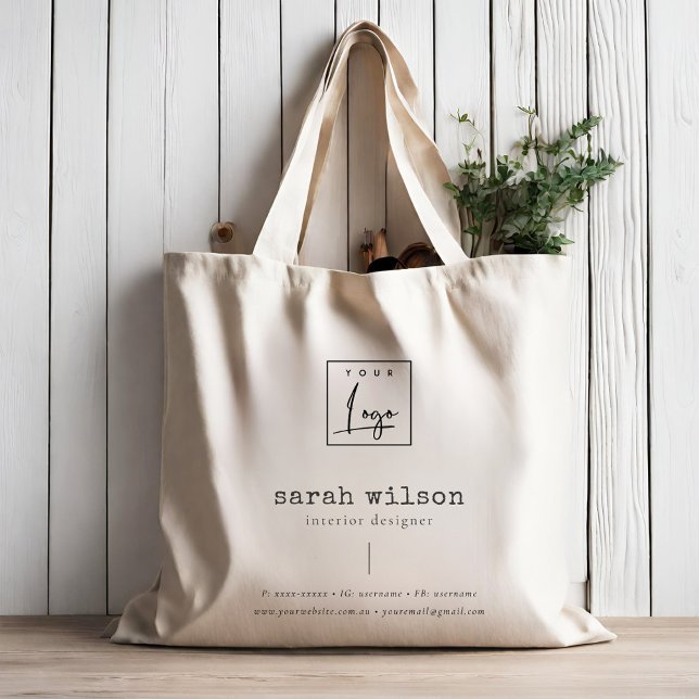 Minimalist Custom Promotional Business Logo Tote Bag (Creator Uploaded)