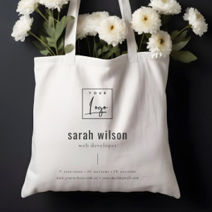 Minimalist Custom Promotional Business Logo Tote Bag