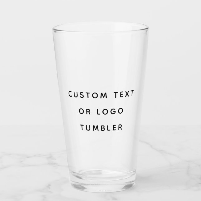 Minimalist Custom Text Or Logo Glass (Front)