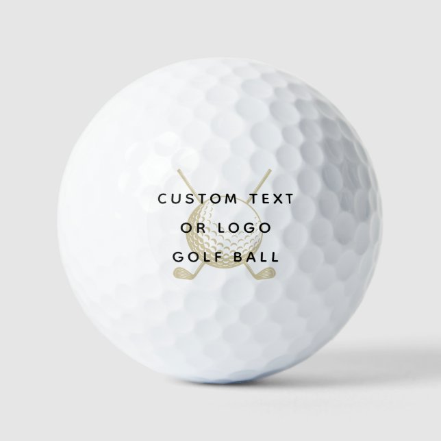 Minimalist Custom Text Or Logo Golf Balls (Front)