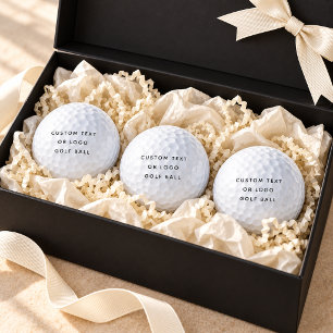 Minimalist Custom Text Or Logo Golf Balls