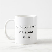Minimalist Custom Text Or Logo Mug