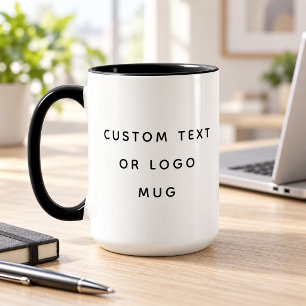 Minimalist Custom Text Or Logo Mug