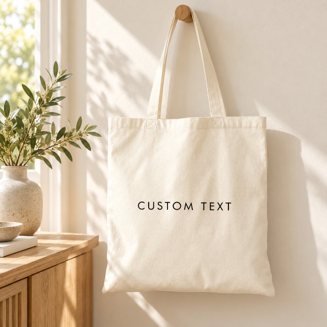 Minimalist Custom Text Tote Bag (Creator Uploaded)