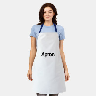 Minimalist Custom Text White Apron - Modern Person