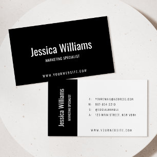 Minimalist Customisable Professional Black Business Card