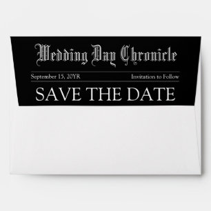 Minimalist Customisable Unique Script Wedding Mail Envelope