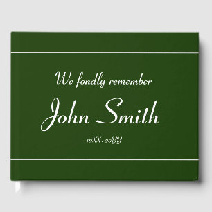 Minimalist, Customised Sympathy Guestbook