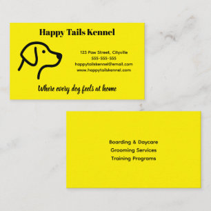 Minimalist  Customizable Kennel Business Card 