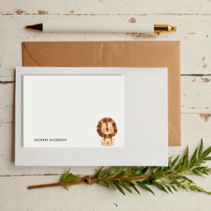 Minimalist Cute Baby Lion Kids Personalised Post-it Notes