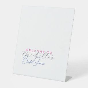 Minimalist Cute Bridal Shower  Pedestal Sign