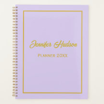 Minimalist Cute Girly Pale Lilac Script Weekly 