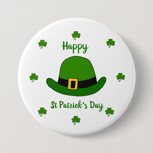Minimalist Cute Happy St Patrick's Day 7.5 Cm Round Badge