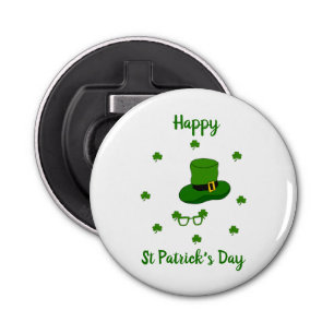Minimalist Cute Happy St Patrick's Day Bottle Opener