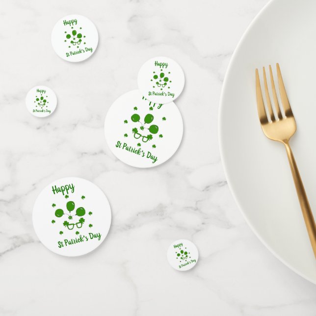 Minimalist  Cute Happy St Patrick's Day Confetti (Group)