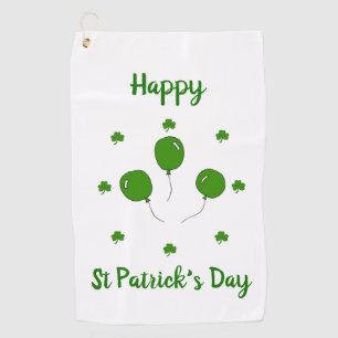 Minimalist  Cute Happy St Patrick's Day     Golf Towel