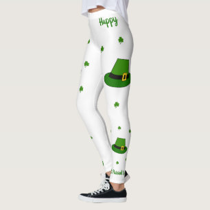 Minimalist Cute Happy St Patrick's Day Leggings