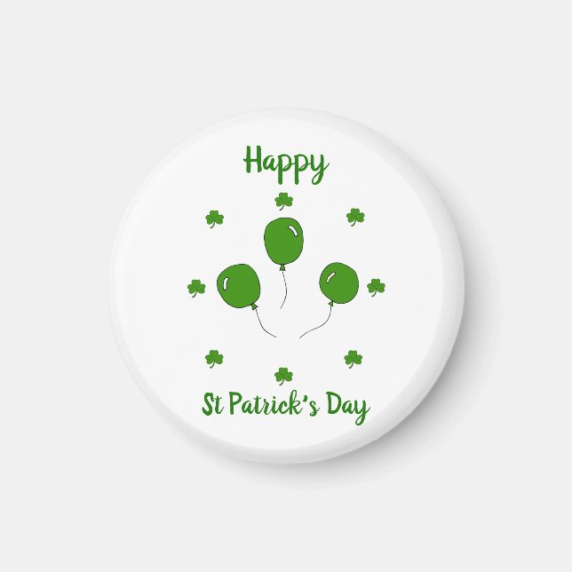 Minimalist  Cute Happy St Patrick's Day  Magnet (Front)