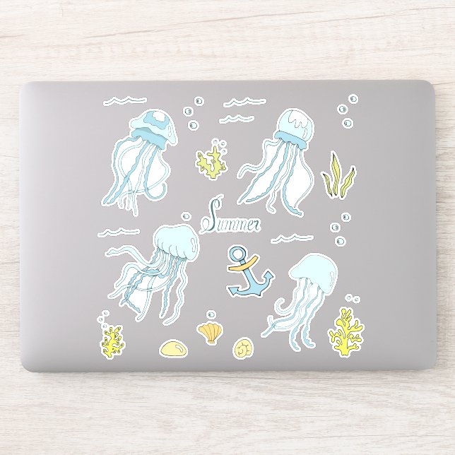 Minimalist Cute Holidays at sea cartoon   Sticker (Computer)
