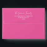 Minimalist Cute Hot Pink Matching Bat Mitzvah  Envelope<br><div class="desc">Minimalist Classic Cute Hot Pink Matching Bat Mitzvah Envelope with Preprinted Return Address</div>