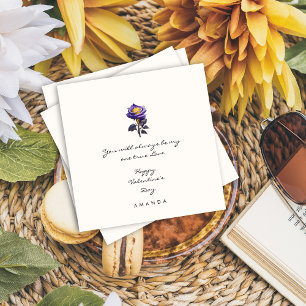 Minimalist Cute Rose Boyfriend Valentine's card