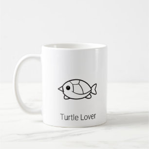 Minimalist Cute Turtle Line Art Coffee Mug