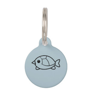 Minimalist Cute Turtle Pet ID Tag