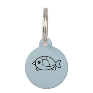 Minimalist Cute Turtle Pet ID Tag
