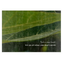 Minimalist Cutting Board – "Take a Deep Breath" 