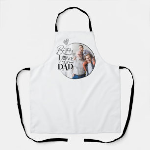 Minimalist Dad Birthday Typography Photo Apron