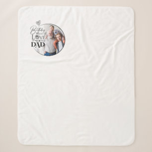 Minimalist Dad Birthday Typography Photo Sherpa Blanket