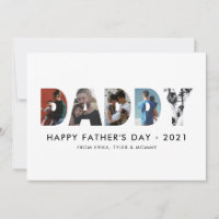 Minimalist DADDY Photo Collage Happy Father's Day