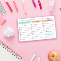 Minimalist Daily Organiser - To Do List - Hydrate