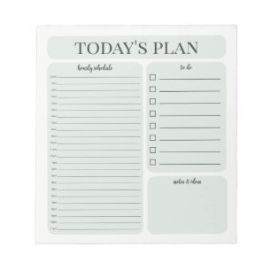 Minimalist Daily Planner Notepad Hourly To Do