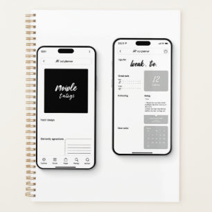 Minimalist Daily Success Planner – Elegant Black &