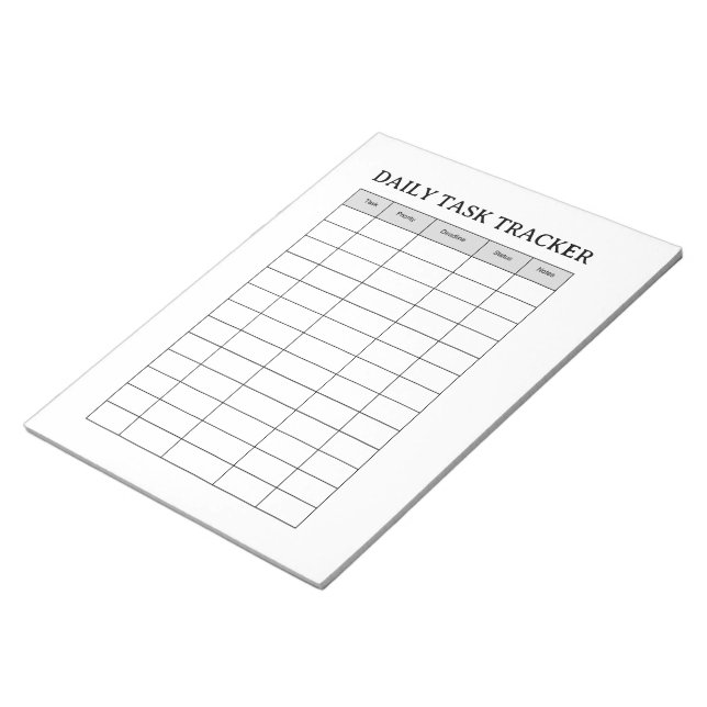 Minimalist Daily Task Tracker Notepad  (Angled)