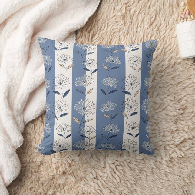 Minimalist Daisy Floral Pattern (1) Cushion (Blanket)