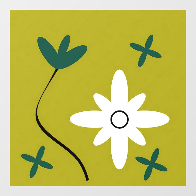 Minimalist Daisy Flower Abstract Botanical Art (Sheet)