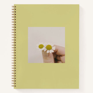 Minimalist Daisy Notebook | Cute Spiral Journal