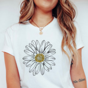Minimalist Daisy; Summer Daisy Graphic T-Shirt