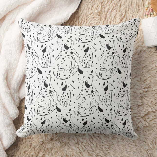 Minimalist Dalmatian Dog Pattern Cushion (Blanket)