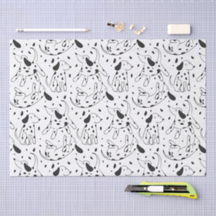 Minimalist Dalmatian Dog Pattern Tissue Paper