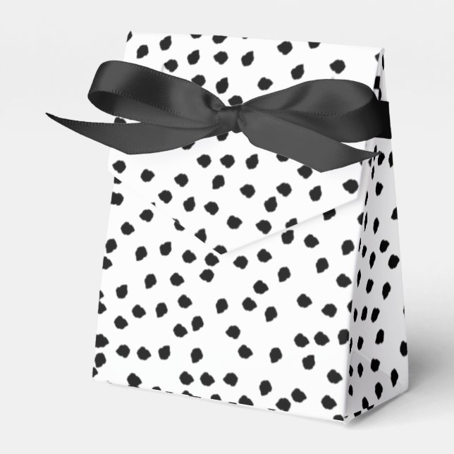 Minimalist Dalmatian Spots Simple Modern Cute Favour Box (Front Side)