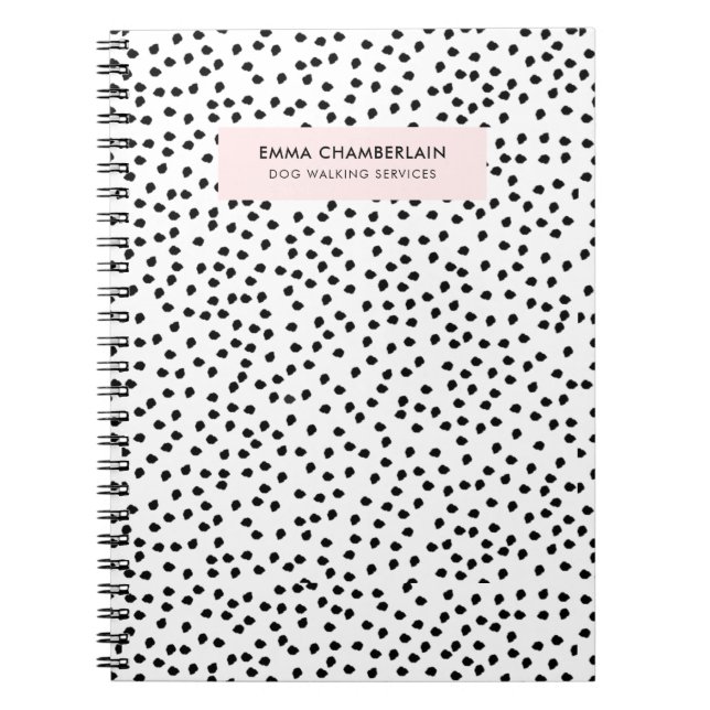 Minimalist Dalmatian Spots Simple Modern Cute Notebook (Front)