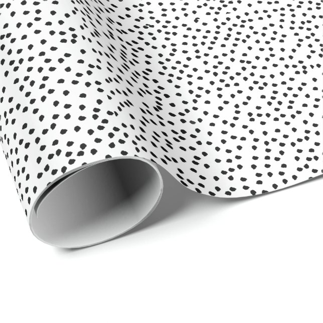 Minimalist Dalmatian Spots Simple Modern Cute Wrapping Paper (Roll Corner)