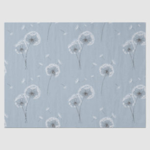 Minimalist Dandelion Seed Pattern Blue (3) Tissue Paper