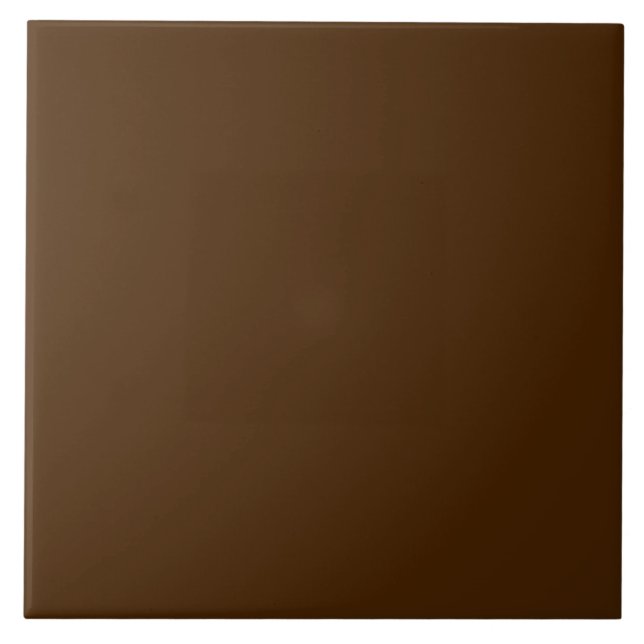 Minimalist Dark Brown Solid Colour Christmas  Ceramic Tile (Front)