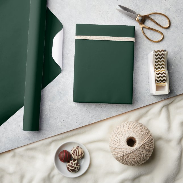 Minimalist dark Green  Pine Wrapping Paper Sheets (Crafts)