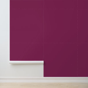 Minimalist dark raspberry solid plain modern chic wallpaper