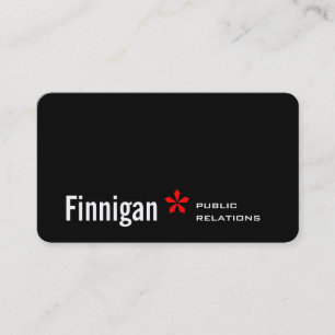 Minimalist Dark Red Asterisk Professional Business Card